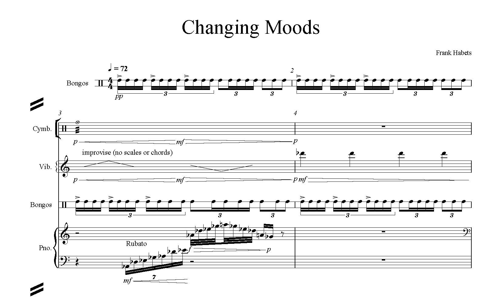 Changing Moods(complete) - partituur